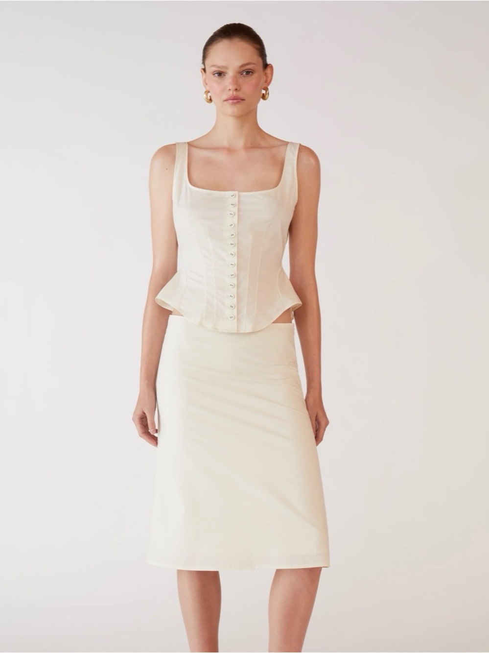 orseund iris archive simple chic skirt - antique cream